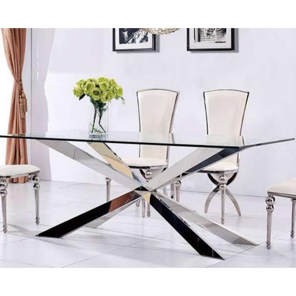 Lusso Tavolo Design Sala Da Pranzo 180X90Cm Tavoli Da Pranzo Vetro Mobili Design Tavoli Nuovo-image