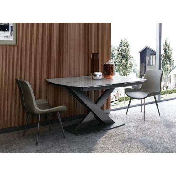 Gruppo Sala Da Pranzo Design Tavolo + 2 Sedie Seduta Imbottitura Set Tavoli Poltrona-image