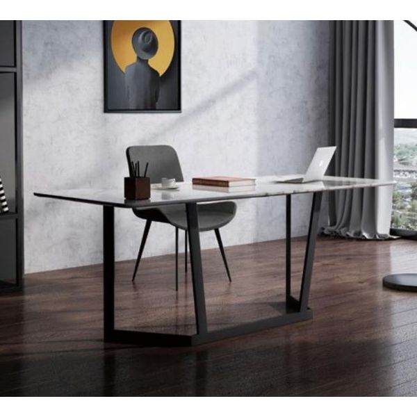 Mobili In Stile Italiano Scrivania In Acciaio Inox Tavoli Di Design Tavolo Nuovo-image