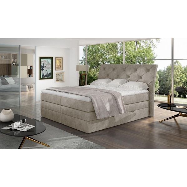 Camera Da Letto Tappezzeria Chesterfield Boxspring Letti D'albergo Matrimoniali-image