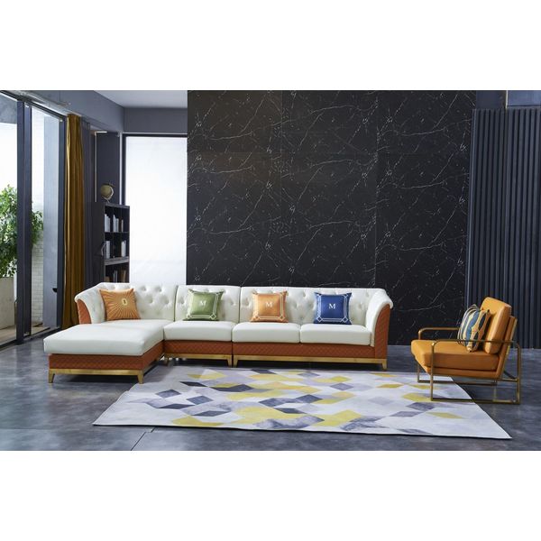 Divano Di Design Divano Divano Angolare Sgabello Tappezzeria Suite Zona Giorno Forma L-image