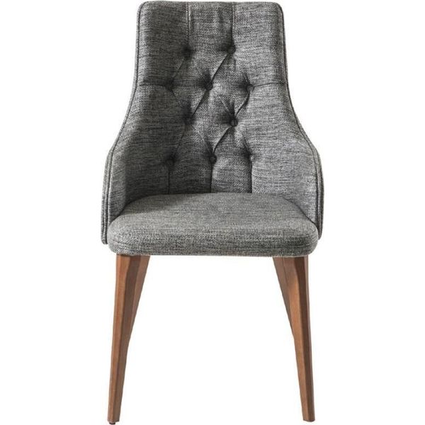 Sedia Sala Da Pranzo Design Sedie Tessili Mobili Poltrona In Legno Chesterfield Nuovo-image