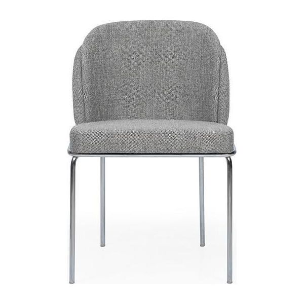 Sedia Imbottita Sedia Grigia Per Sala Da Pranzo Sedia Esclusiva Per Sala Da Pranzo In Metallo-image