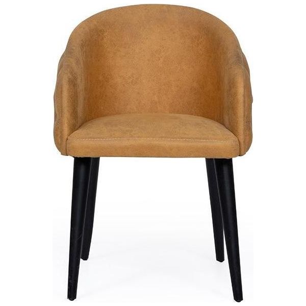 Sedia Arancione Arredo Sala Da Pranzo Sedia Imbottita Monoposto Sedie Tessili Nuove-image