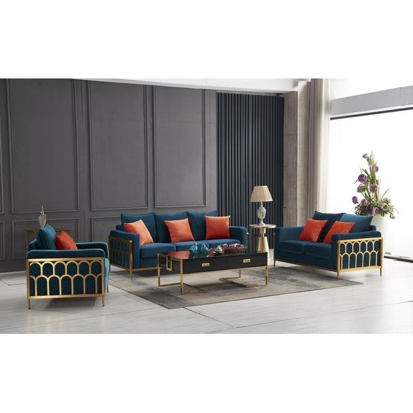 Set Di Divani 3+2+1 Posti Design Divani Imbottiti Divani In Pelle Relax Lusso Nuovo-image