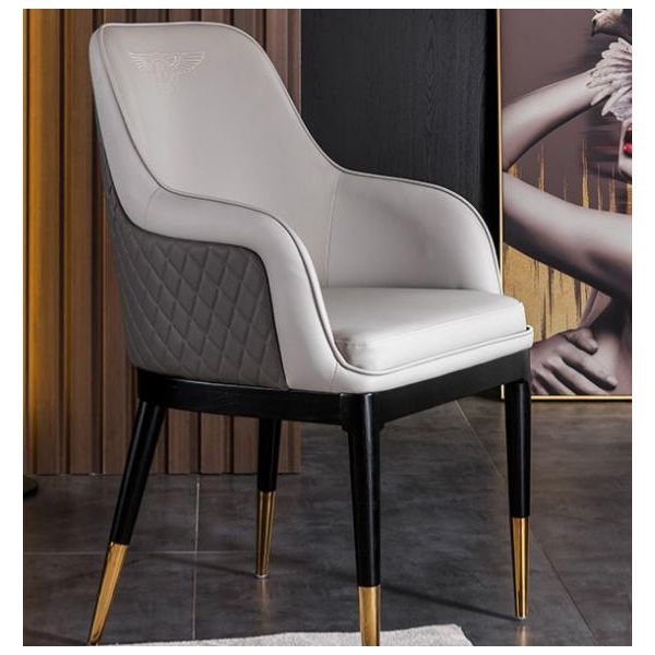 Sedia Di Design Poltrona Sedie Imbottite 1X Poltrona Soggiorno Sala Da Pranzo Pelle Nuovo-image
