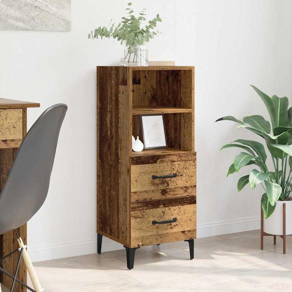 Maison Exclusive - Credenza In Legno Antico 34 X 34,5 X 90 Cm Materiale Ligneo-image