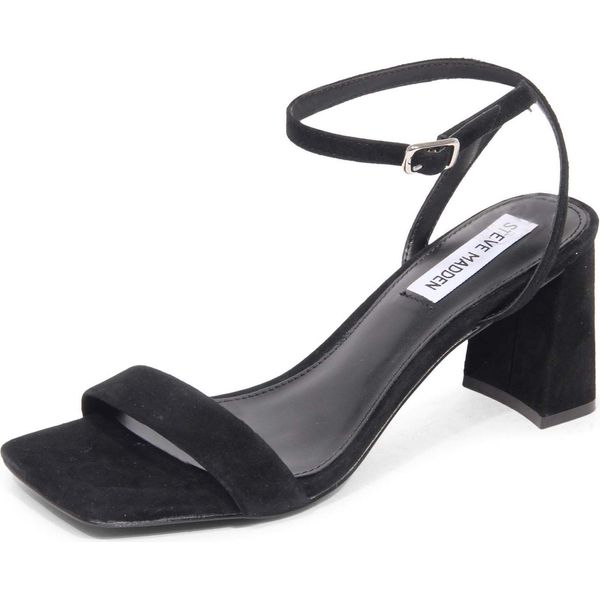 I1614 Sandalo Donna Steve Madden Luxe Black Suede Woman Sandal-image