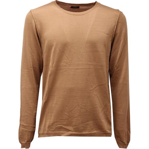 1616AG Maglione Uomo Imperial Camel Color Wool Blend Sweater Man-image