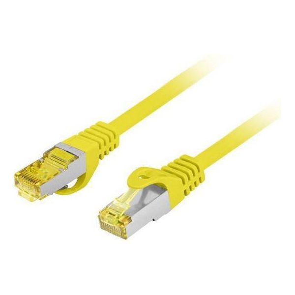 Cavo Patch Lanberg S/Ftp Cat.6A 5M Lszh Cu Fluke Superato żółTy-image
