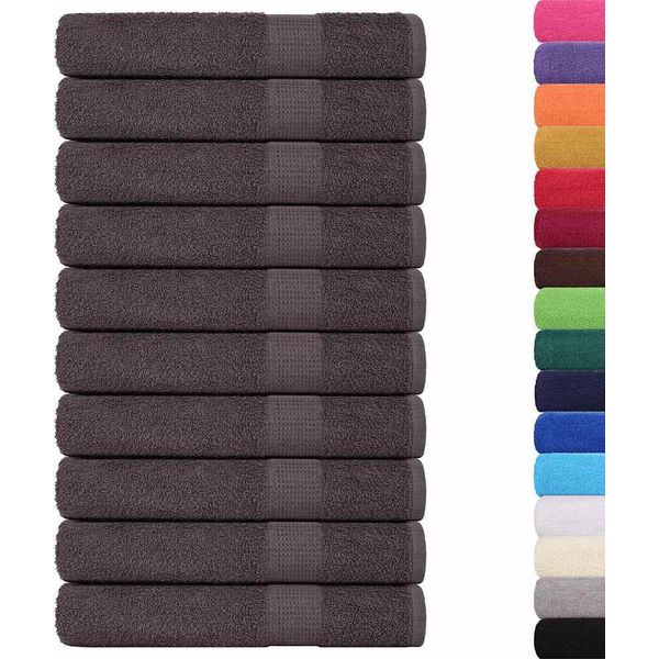 Vidaxl Asciugamani 25 Pz. Antracite 100X200 Cm 360 G/M² 100% Cotone-image