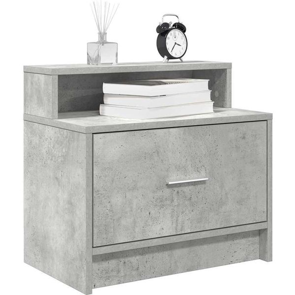 Best MöBel Comodino Con Cassetto Grigio Cemento 51X31X47 Cm - Comodini E Armadi Cloris New5940409 1Pacco-image