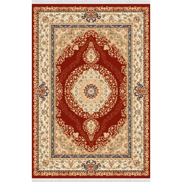 Tappeto Arte Orientale Pelo Corto Vintage Tappeto Soggiorno Rosso 150X233-image