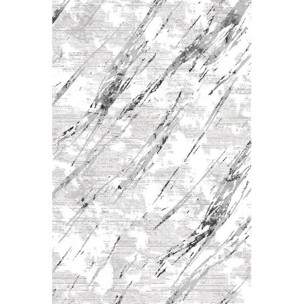 Tappeti Astratti Tappeto A Pelo Corto In Fibra Sintetica Design Grigio Beige-image