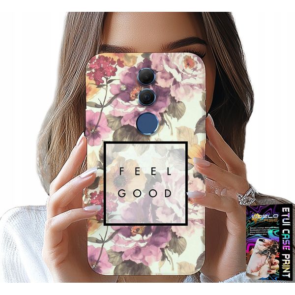 Custodia Per Huawei Mate 20 Lite - Motivo Floreale, Donna Alla Moda + Vetro-image