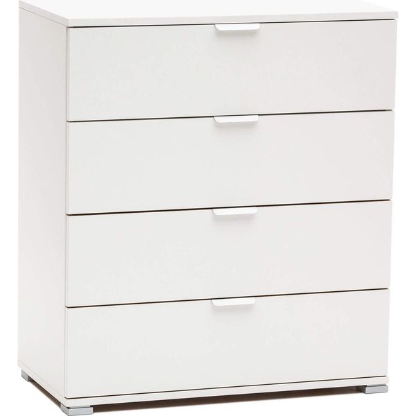 Milanihome.It - Cassettiera 4 Cassetti Per Soggiorno Cucina Bagno Fatto In Italia Cm 75X38X85 Hdi Colorebianco-image