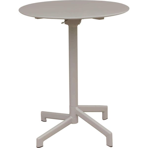 Milanihome.It - Tavolo In Metallo Per Bar Da Esterno Giardino Con Piano Ribaltabile, Cm Diametro 60X74 H Colore Tortoradi Coloretortora-image