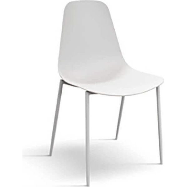 Milanihome.It - Sedia Moderna In Polipropilene Di Design Moderno Industrial Cm 52 X 48 X 88 Hdi Colorebianco-image