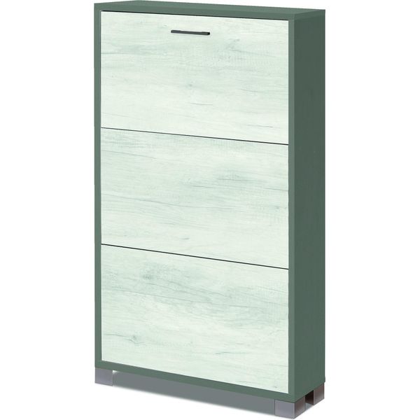 Milanihome.It - Scarpiera A 3 Ante Di Design Moderno Cm 70 L X 18 P X 115 Hdi Colorebianco-image