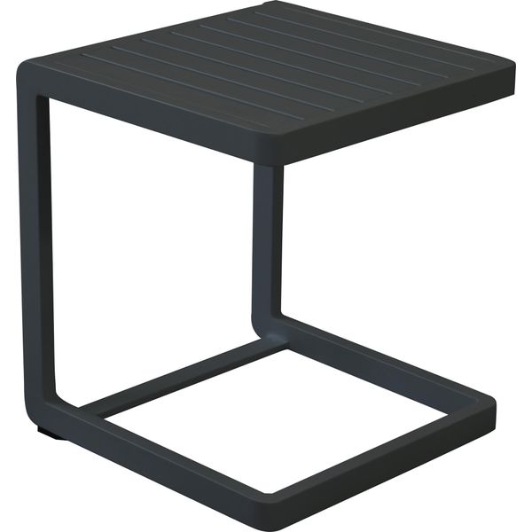 Milanihome.It - Tavolino Da Giardino In Alluminio Di Design Per Esterno Giardino Cm 40 L X 40 P X 45 Hdi Coloreantracite-image