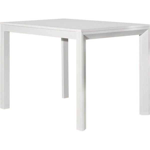 Milanihome.It - Tavolo Da Pranzo Moderno Di Design Allungabile Frassinato 70X110/160Di Colorebianco-image