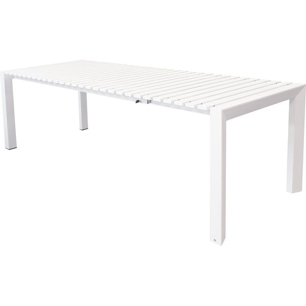 Milani Home - Tavolo Con Struttura In Alluminio Verniciato Bianco O Antracite Cm 182/237 L X 90 P X 75 Hdi Colorebianco-image