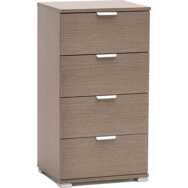 Milanihome.It - Cassettiera 4 Cassetti Per Soggiorno Cucina Bagno Fatto In Italia Cm 45X38X85 Hdi Colorerovere Grigio-image