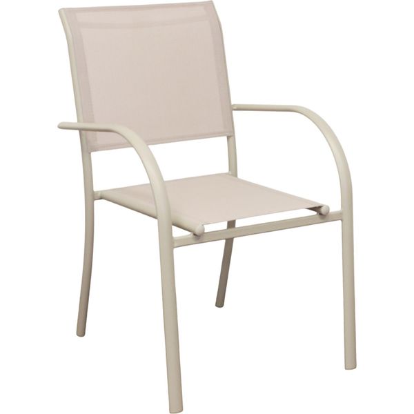 Milani Home - Poltrona Impilabile In Alluminio Con Seduta E Schienale In Textilene Cm 56 L X 63 P X 86 Hdi Coloretortora-image