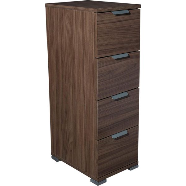 Milanihome.It - Cassettiera 4 Cassetti Per Soggiorno Cucina Bagno Fatto In Italia Cm 27X38X85 Hdi Coloremarrone-image