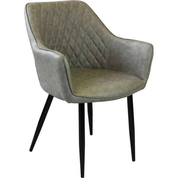 Milanihome.It - Poltrona Imbottita Per Sala Da Pranzo In Ecopelle Di Design Moderno Industrial Cm 56 X 60 X 87 Hdi Coloretortora-image