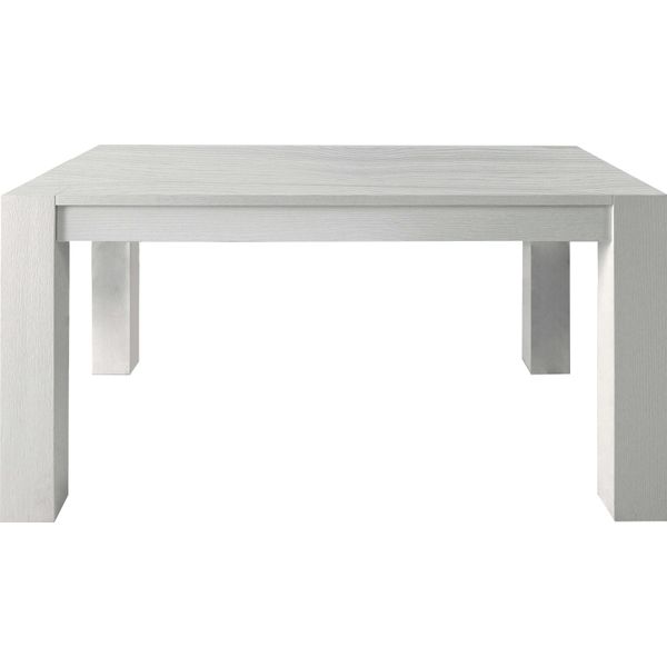 Milanihome.It - Tavolo Da Pranzo Moderno Di Design Allungabile 90X160/210/260 Rovere Spazzolato Bianco Per Sala Da Pranzo Cucina Ristorantedi Colorebianco-image