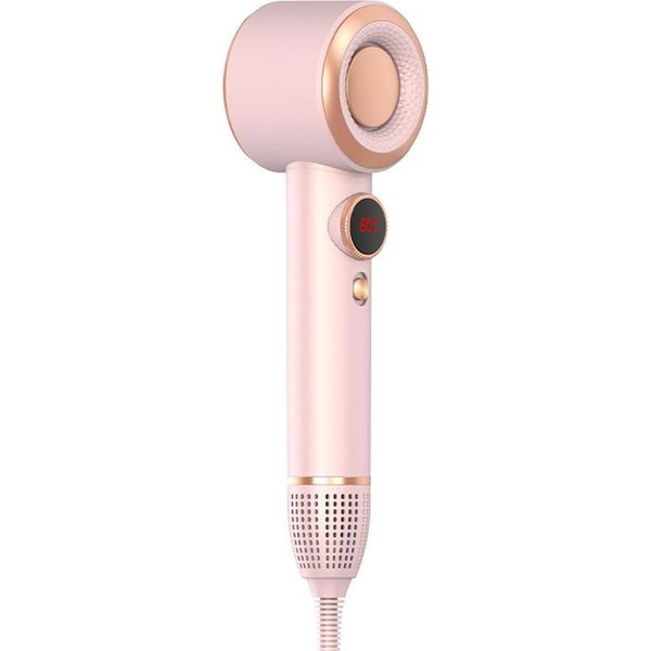 Inf Asciugacapelli Ad Alta Velocità 1400W Con Display Digitale E Concentratore Rosa-image