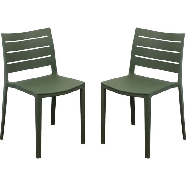 Milani Home - Sedia In Polipropilene Impilabile Cm 42 L X 51 P X 78 Hdi Coloreverde-image