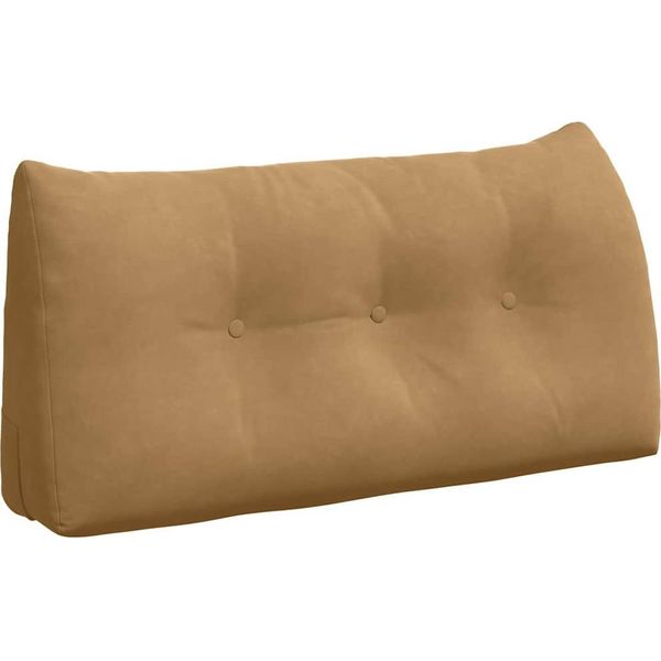 Vidaxl Cuscino Per Lo Schienale Marrone 100 X 24 X 50 Cm In Velluto-image