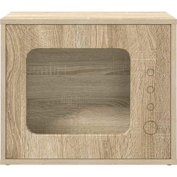 Vidaxl Casetta Per Gatti Sonoma 51 X 30 X 42 Cm Materiale A Base Di Legno-image