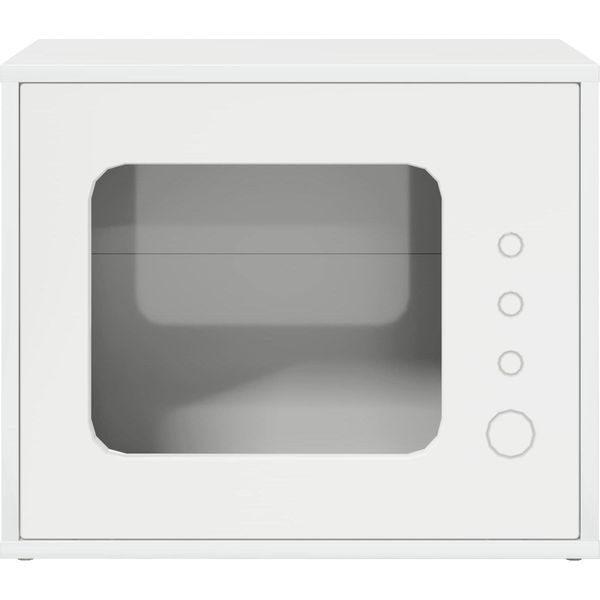 Vidaxl Casetta Per Gatti Bianco Lucido 51 X 30 X 42 Cm Materiale A Base Di Legno-image