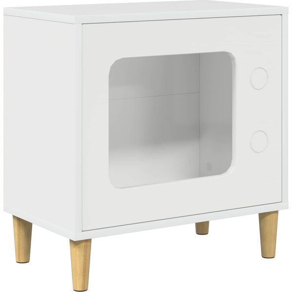 Vidaxl Casetta Per Gatti Bianco Lucido 51 X 30 X 52 Cm Materiale A Base Di Legno-image