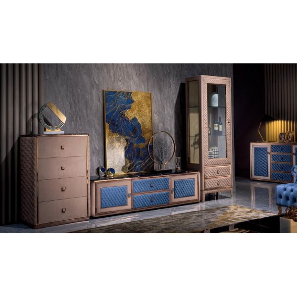 Cassettiera Armadio Camera Da Letto Soggiorno Cassettiere Mobili Stile Moderno Legno 2 Pezzi-image