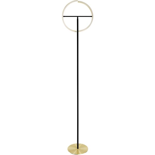 Eglo Stehlampe "Castelpoto Stehlampe - Stahl - Led - 2X8,8W - IP20", Messing, GebüRstet, Schwarz, 2, Ø 40Cm H: 180Cm, 1 Stk., Leuchten, Standleuchte, Leselampe, Wohzimmer, Schlafzimmer, H180 X Ø40 Cm, Stehlampe-image