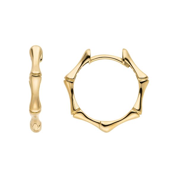 Paar Creolen Jobo "Ohrringe Knochen 16 Mm", Gelbgold 333, Ohrringe, Damen, Gelbgold 333, 8 Karat 333 Gold-image