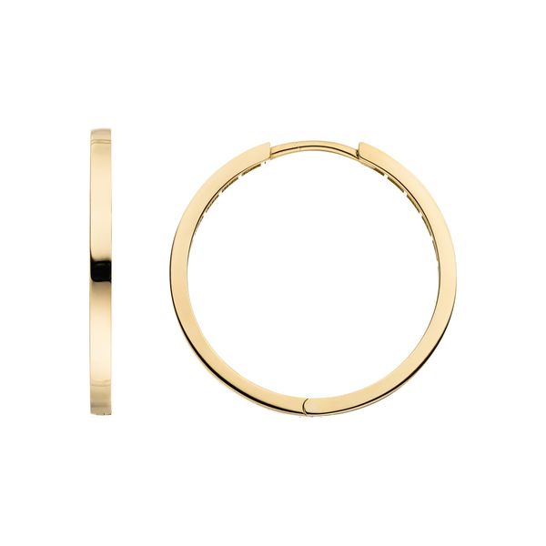 Paar Creolen Jobo "Rund Ohrringe 25 Mm", Gelbgold 333, Ohrringe, Damen, 24,9Mm, Gelbgold 333, 8 Karat 333 Gold-image