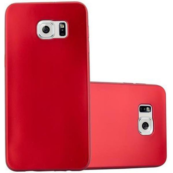 Cadorabo Custodia Protettiva Per Samsung Galaxy S6 Edge In Rosso Custodia Del Telefono Cellulare Custodia In Silicone Tpu Custodia Cover-image