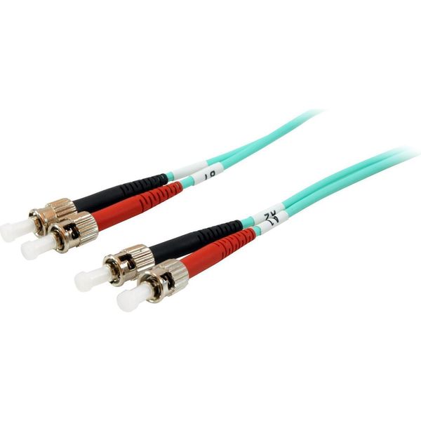 Equip 25224107 Equip Cavo Patch In Fibra Ottica ST->ST 1,00M Multimodale Duplex OM3 Turq Polybag-image
