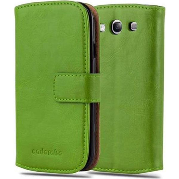 Cadorabo Cover Per Samsung Galaxy S3 / S3 Neo Cover Protettiva In Verde Cellulare Cover Libro Custodia Custodia-image