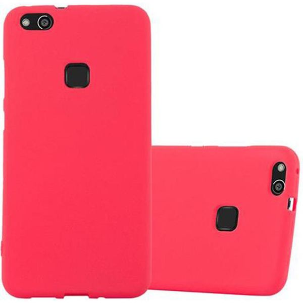 Cadorabo Custodia Protettiva Per Huawei P10 Lite Custodia In Rosso Telefono Cellulare Tpu Etui Cover Case-image