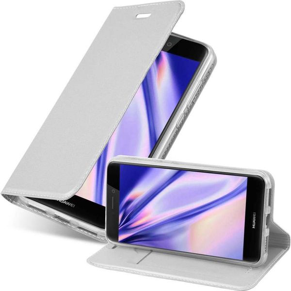 Cadorabo Custodia Per Cellulare Per Huawei P8 Lite 2017 / P9 Lite 2017 Custodia Protettiva In Argento Cover Etui Book Case Booklet-image