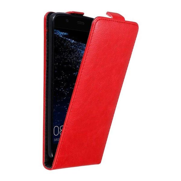 Custodia Cadorabo Per Huawei P10 Lite Custodia Protettiva In Rosso Custodia Per Cellulare Flip Case Cover-image