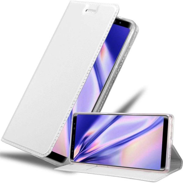 Cadorabo Custodia Per Cellulare Per Samsung Galaxy Note 8 Custodia Protettiva In Argento Cover Etui Book Case Booklet-image