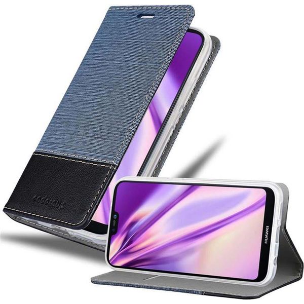 Cadorabo Custodia Per Huawei P20 Lite 2018 / Nova 3E Custodia Protettiva In Blu Custodia Per Telefono Cellulare Custodia A Libro Cover-image
