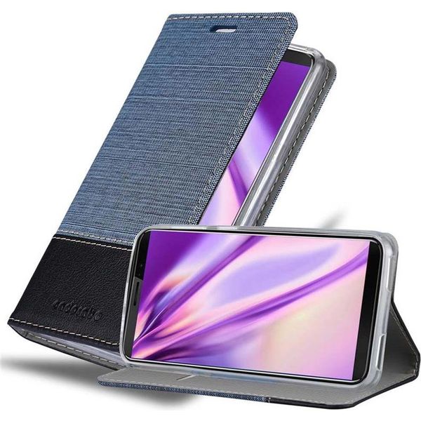 Cadorabo Custodia Per Cubot J3 Pro Custodia Protettiva In Blu Custodia Per Cellulare Custodia A Libro Cover-image